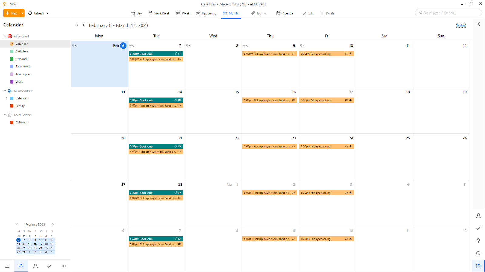 eM Client: Smileys and emoji
