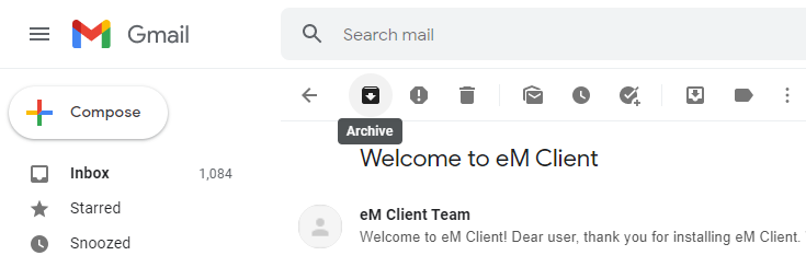 eM Client: Automatic Archiving