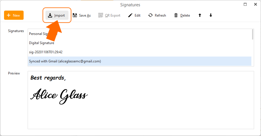 eM Client: em client add signature