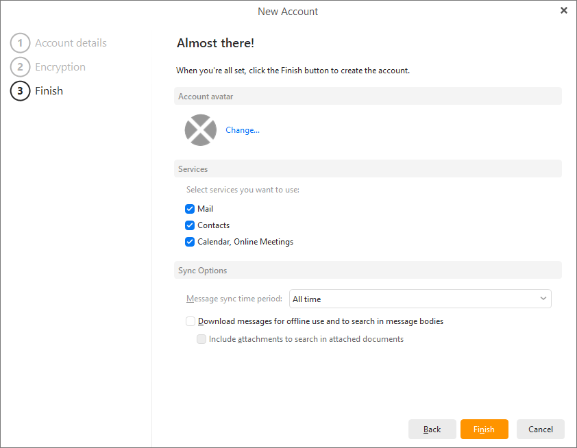 eM Client: Set up Gmail account