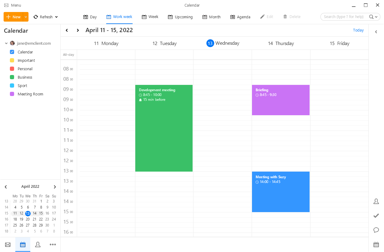 screenshot calendar