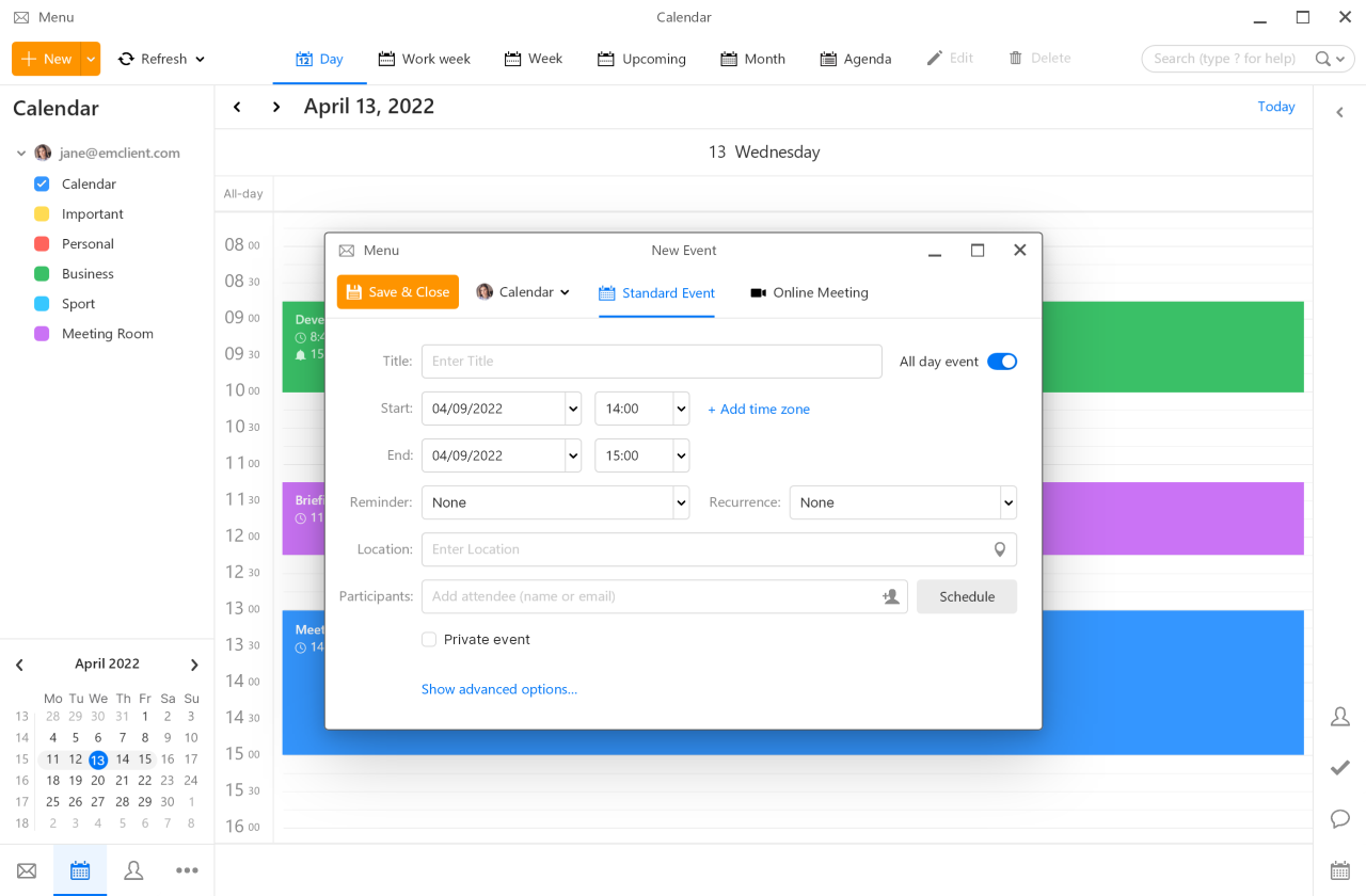 what features are in em client free what features are in em client free