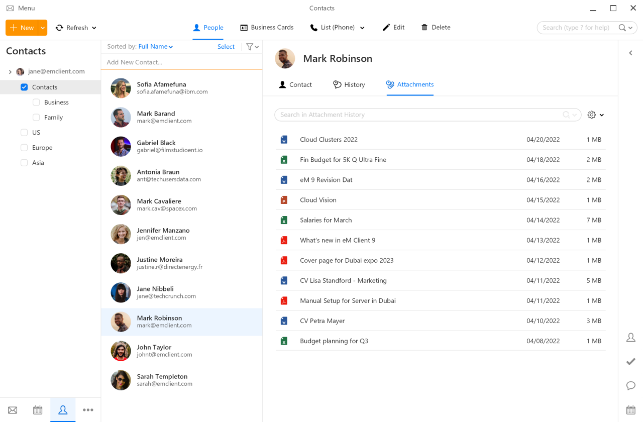 screenshot contacts