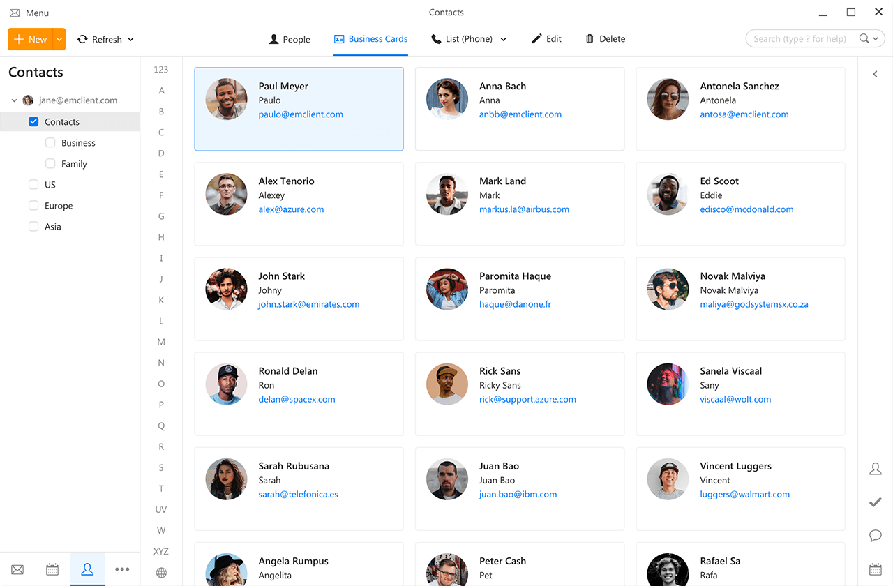screenshot contacts