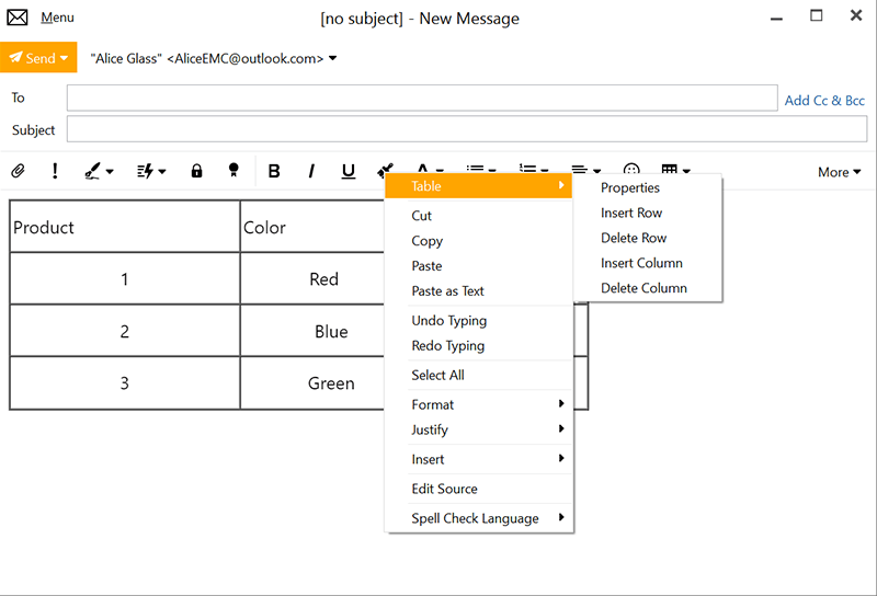 Improved Table Editor