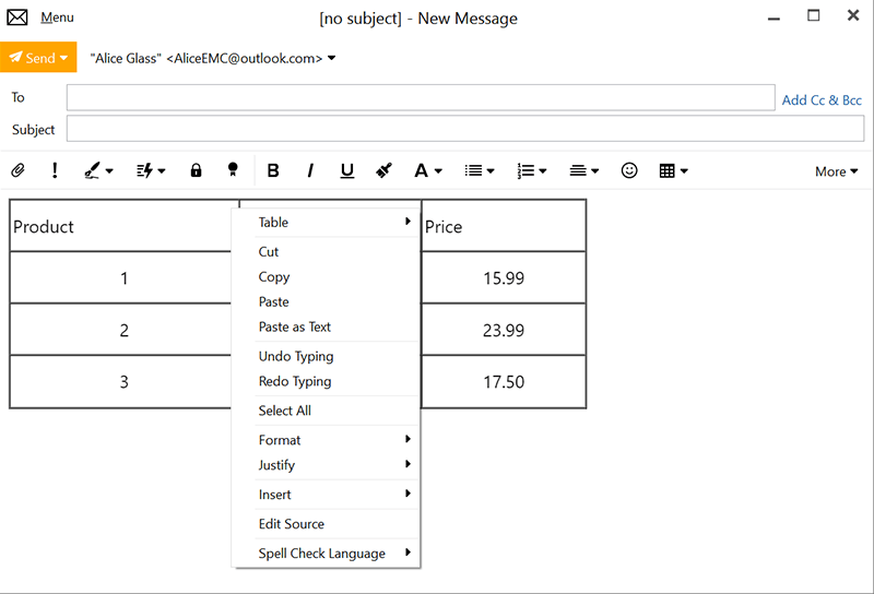 Improved Table Editor