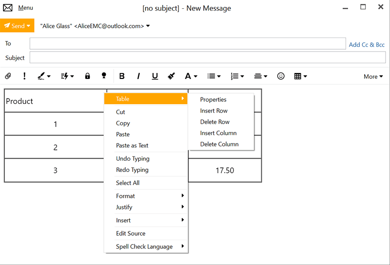 Improved Table Editor