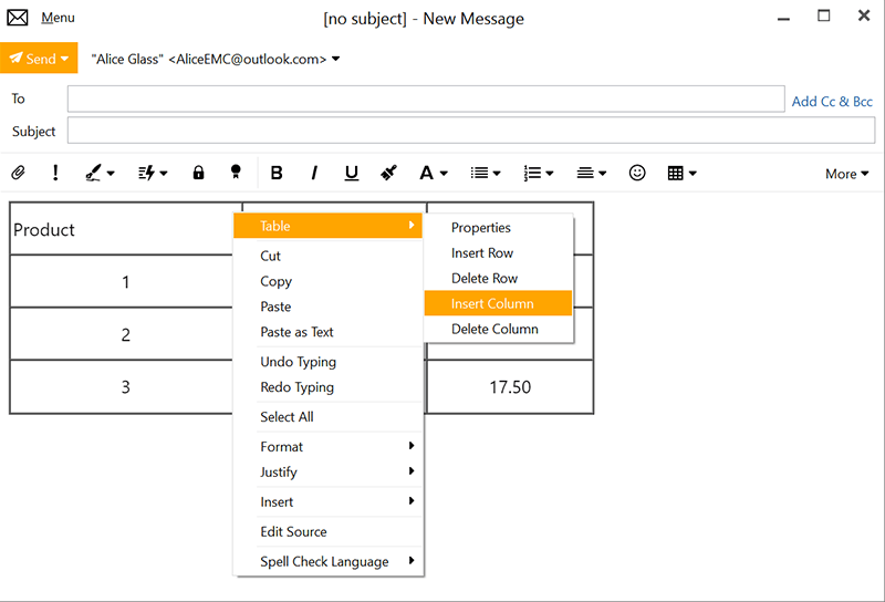Improved Table Editor