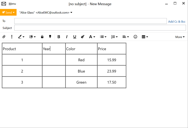 Improved Table Editor