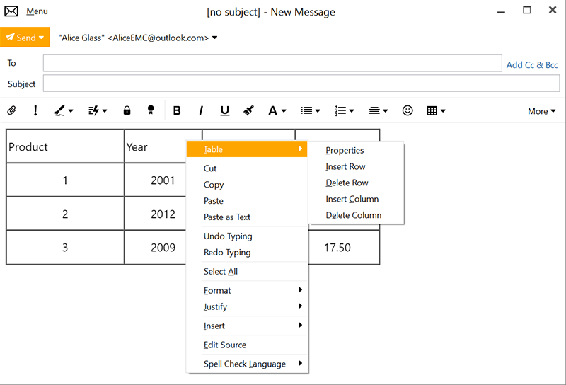 Improved Table Editor