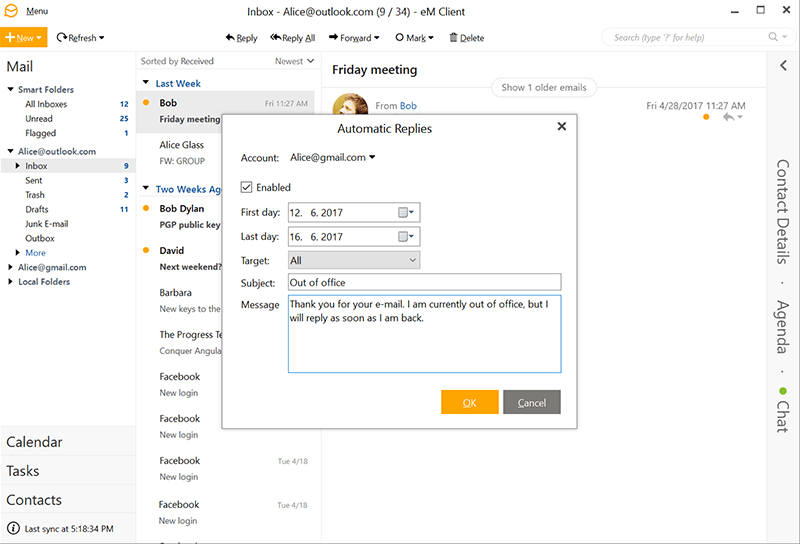 Out Of Office For Gmail