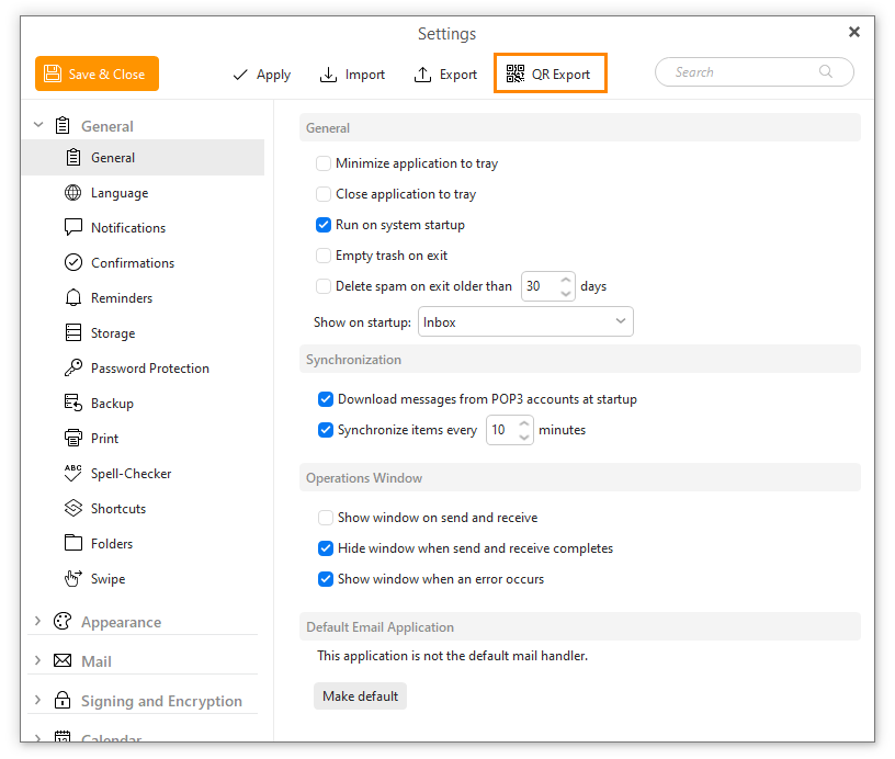 How to export & import via QR code with eM Client | eM Client