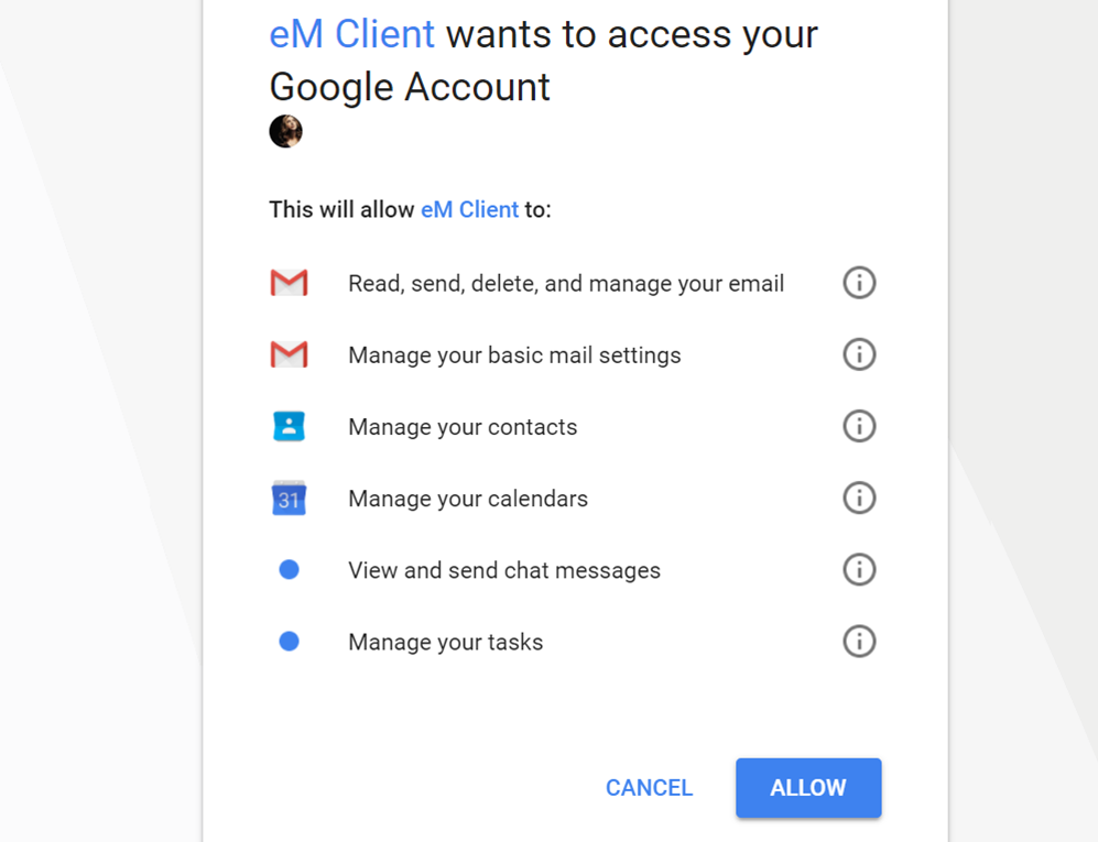 em client gmail tabs