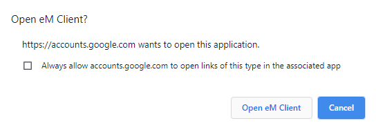 eM client gmail login asking to access and control all google drive files -  Mail - eM Client