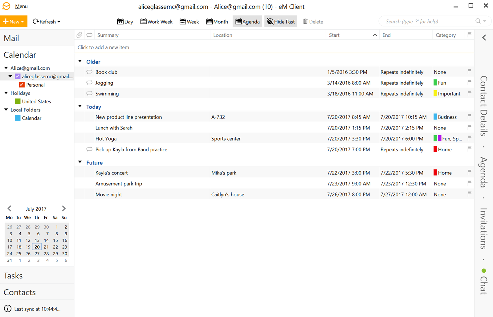 Features Calendar & Tasks eM Client eM Client
