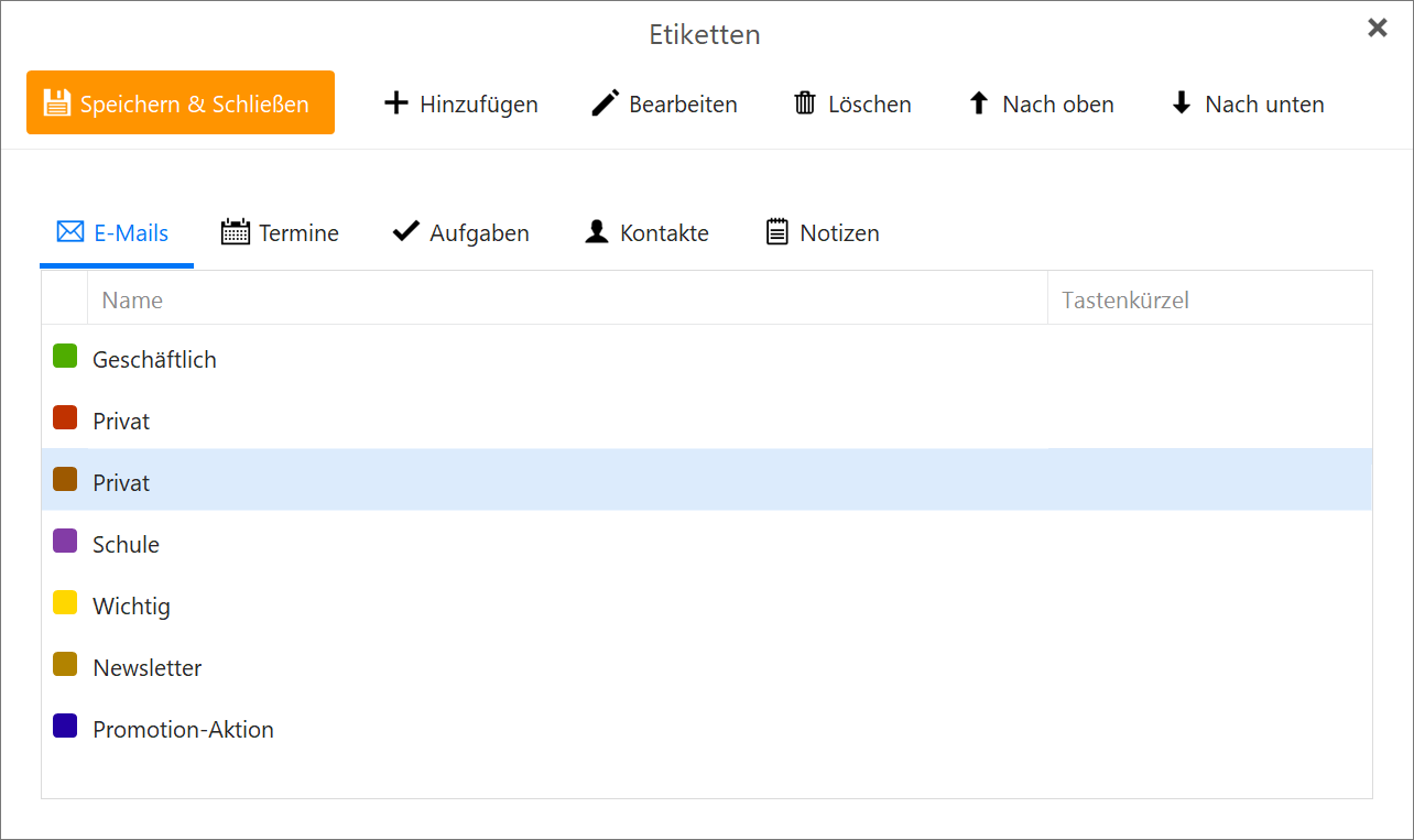 Manage tags