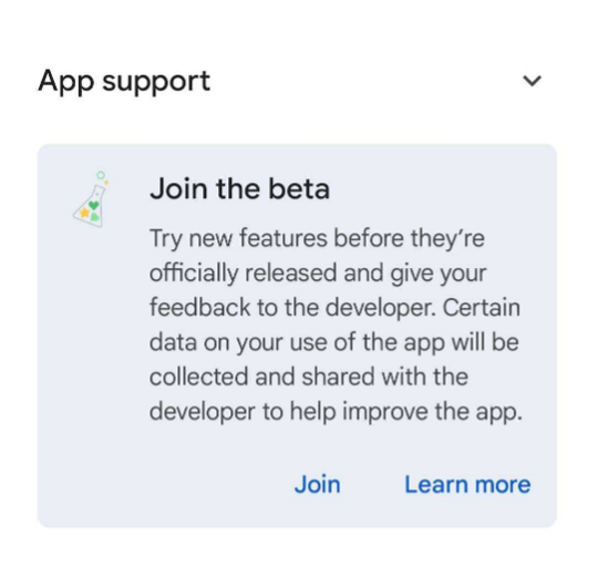 Join Android beta screenshot
