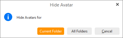 eM Client: When hiding avatars you can now apply the change to all folders